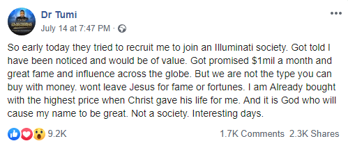 dr tumi illuminati