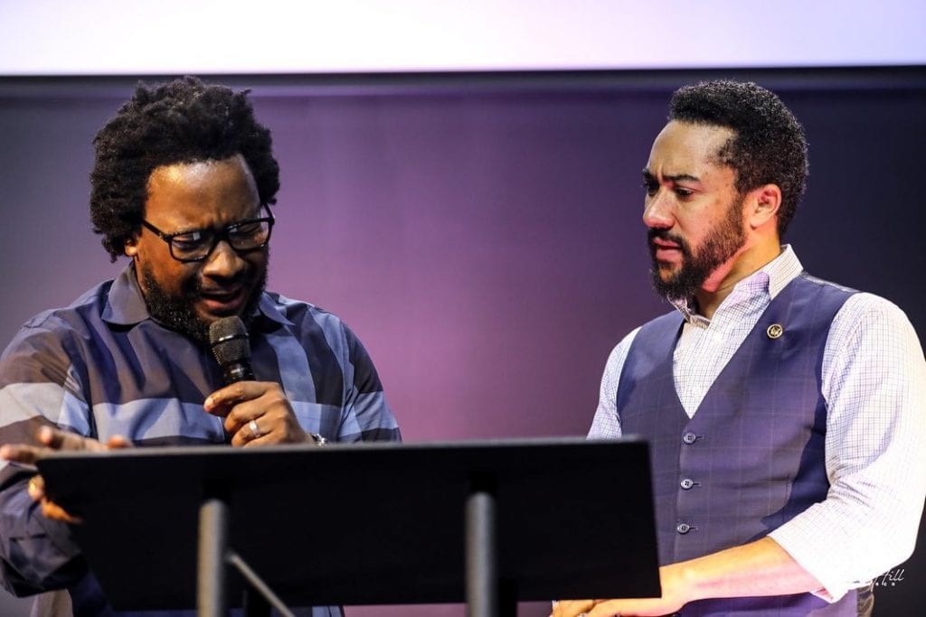Majid michel preaches at the RockHill Church