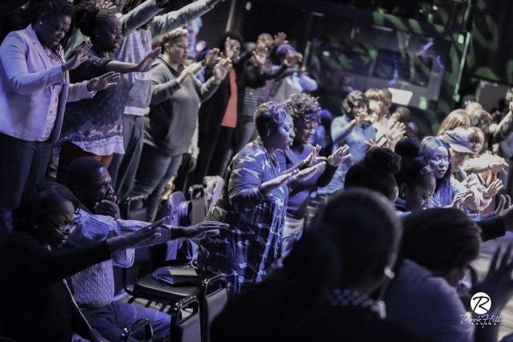 Majid michel preaches at the RockHill Church